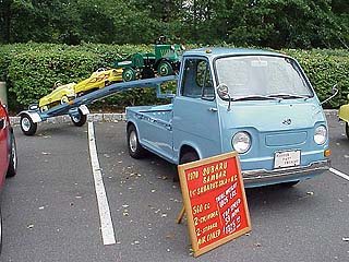 subaru pickup with pedal cars!