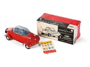 Lot 209: Bandai Messerschmitt Tiger Toy Car and Original Box SOLD for $
