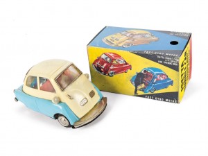 Lot 221: "Empire Made" Isetta Toy Car and Box SOLD for $